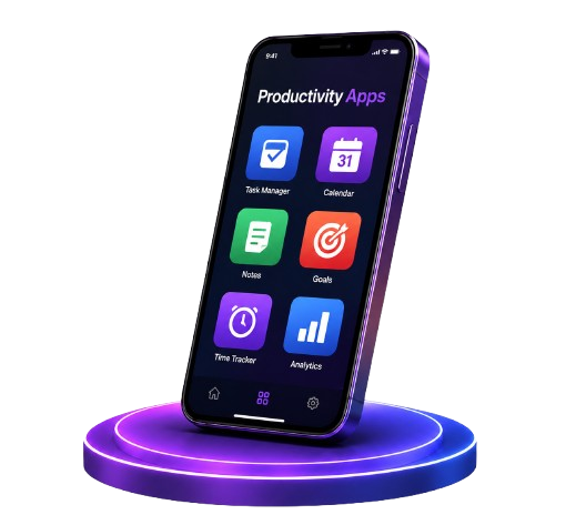 Productivity Apps 3D Graphic
